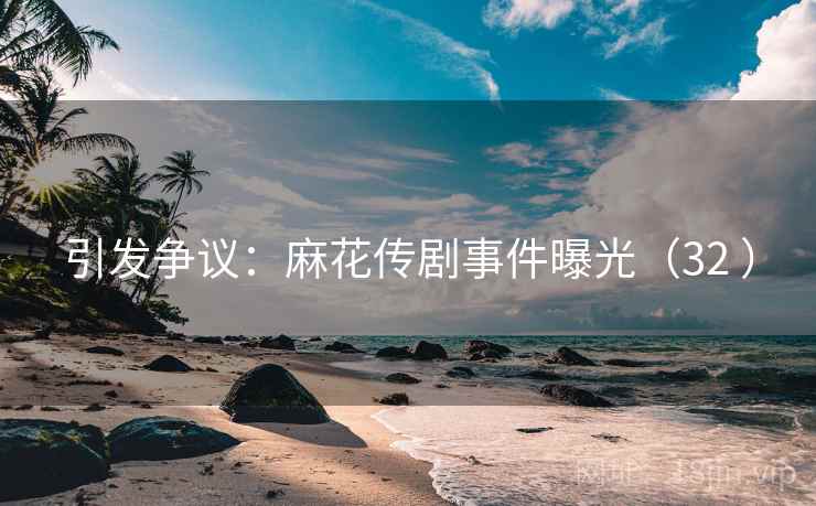引发争议：麻花传剧事件曝光（32 ）