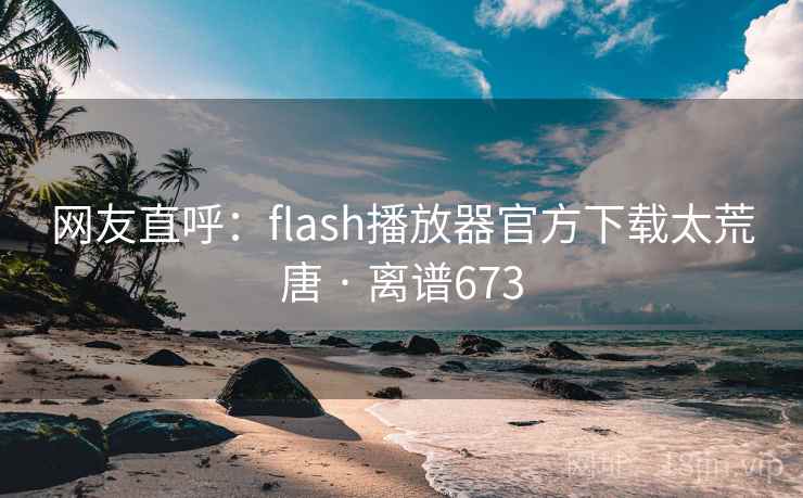 网友直呼：flash播放器官方下载太荒唐 · 离谱673