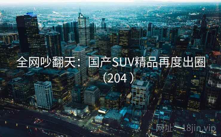 全网吵翻天：国产SUV精品再度出圈（204 ）